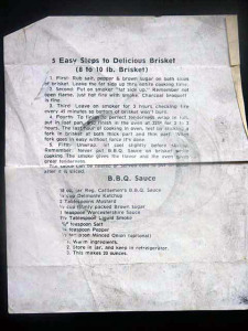 My brisket recipe
